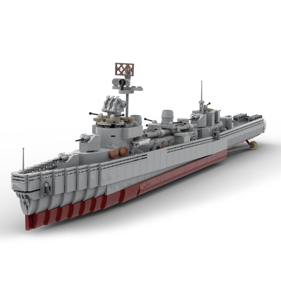MOC-124716 1/200 Scale Fletcher-Class Destroyer Model(1602PCS) | Letbricks