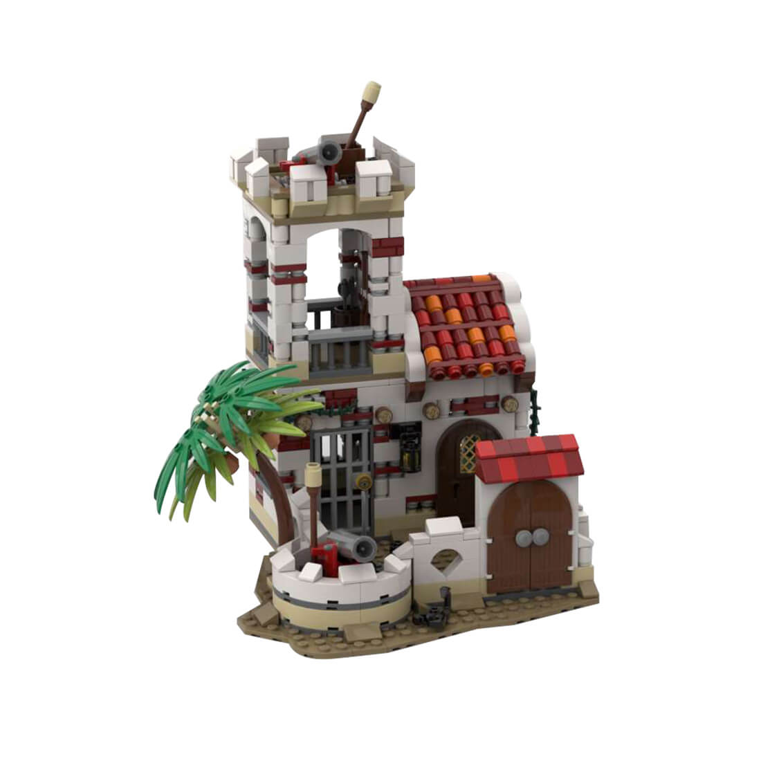 MOC-143230 Medieval Little brick fort2.0 Pirate Theme Model(837PCS)
