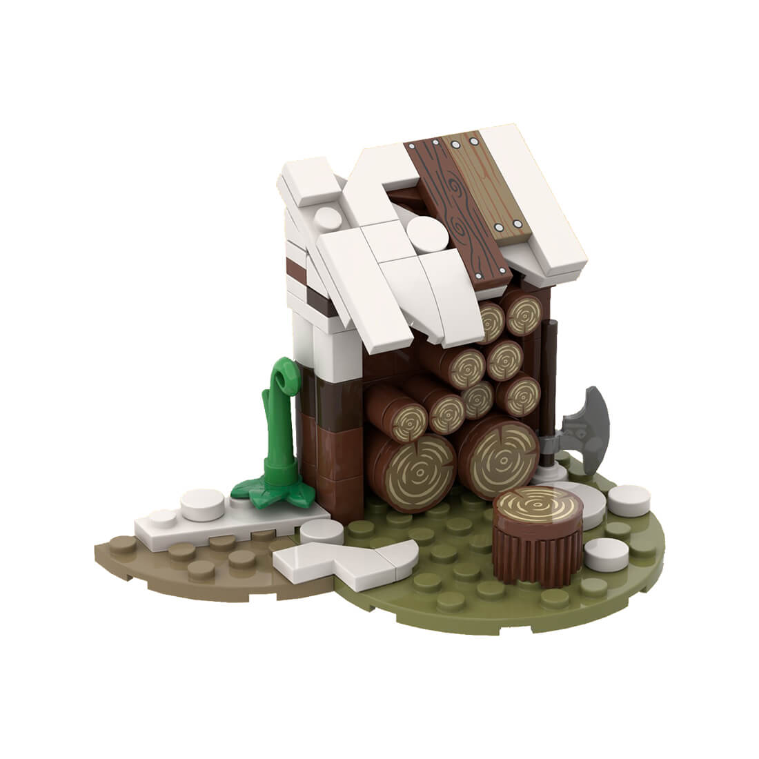 MOC-96252 Medieval Wood Shed(90PCS)