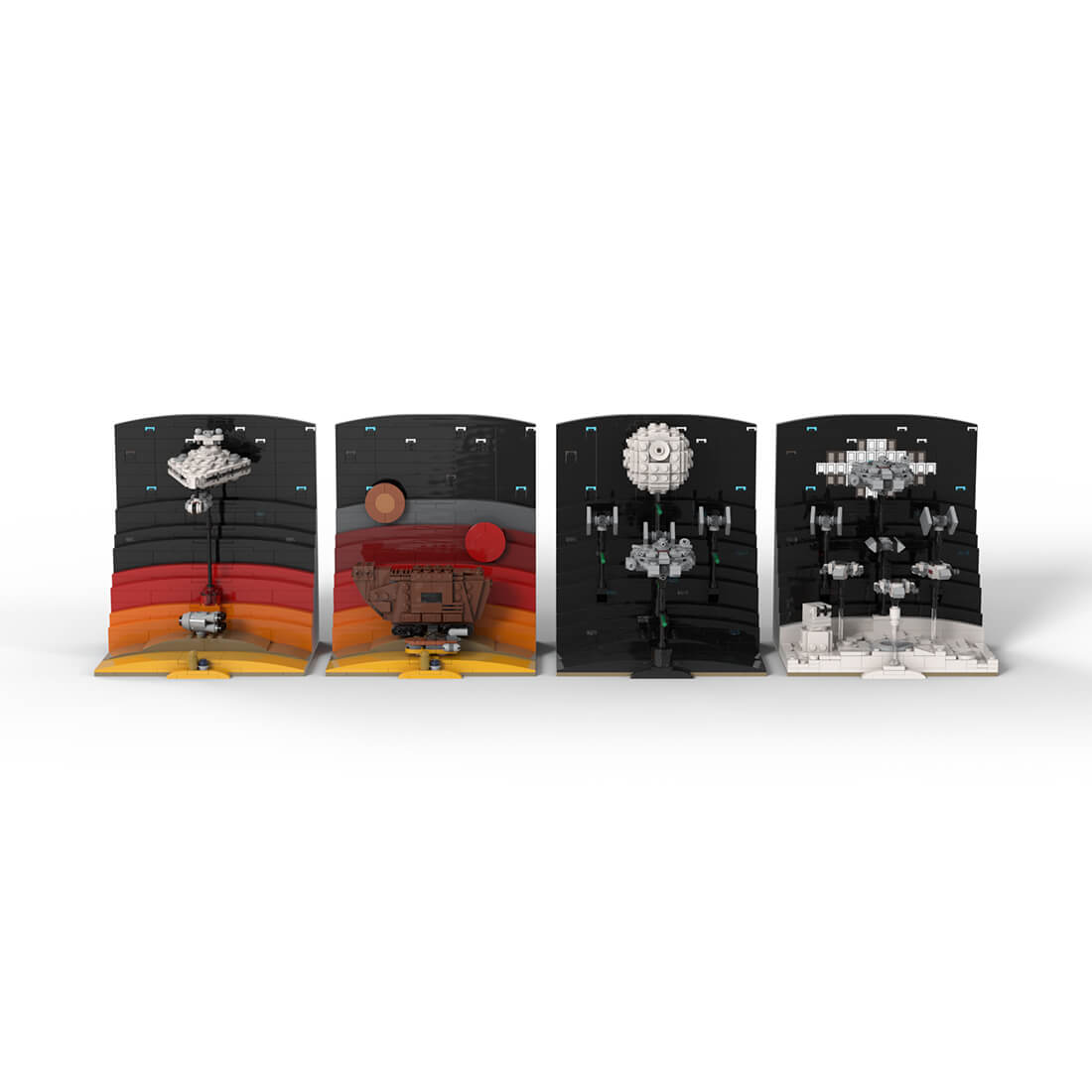 MOC-115191 Episode IV: NEW HOPE 3D Sci-fi Interstellar War Scene Model(2087PCS)