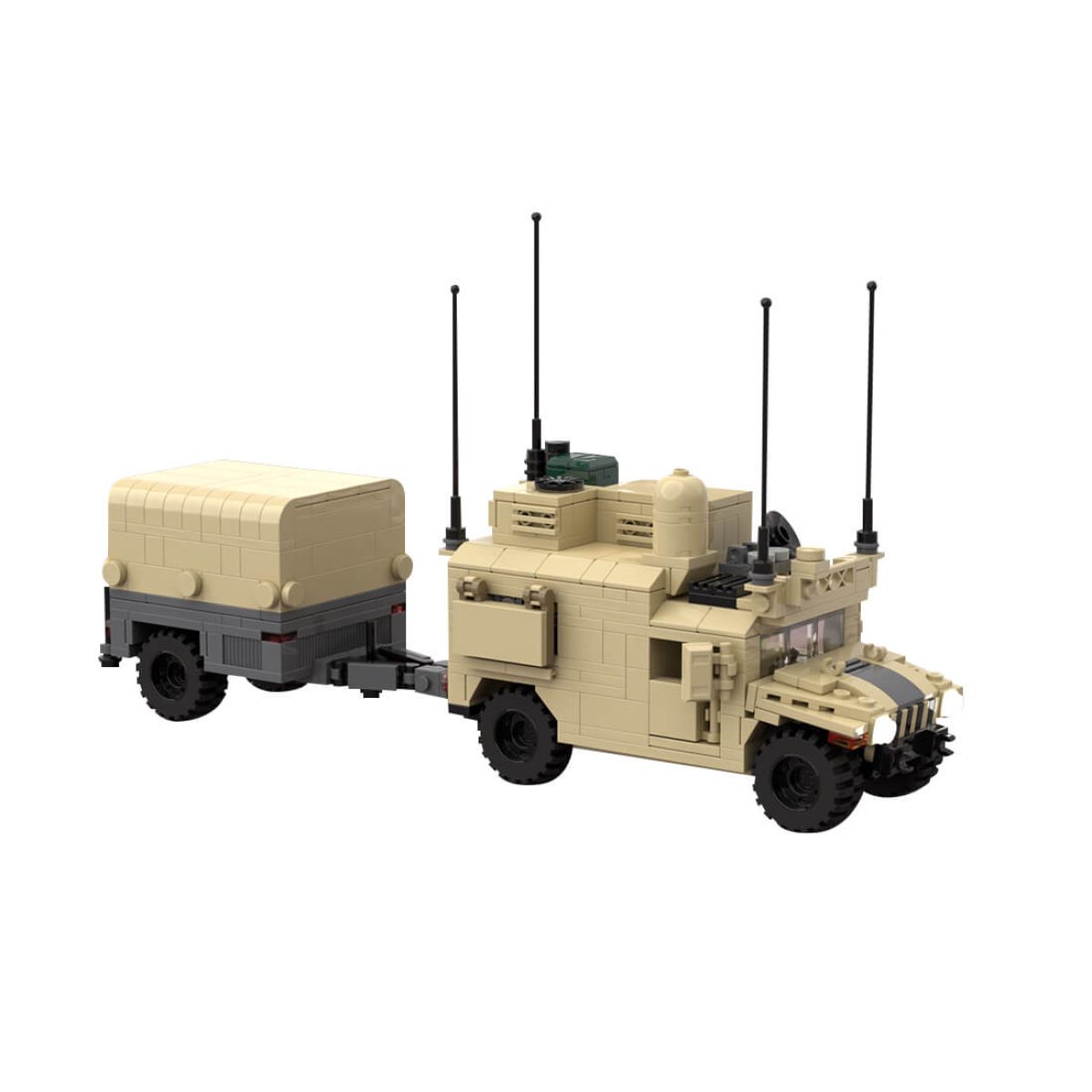 Armored Transport and Trailer Military Building Blocks by Zaturon