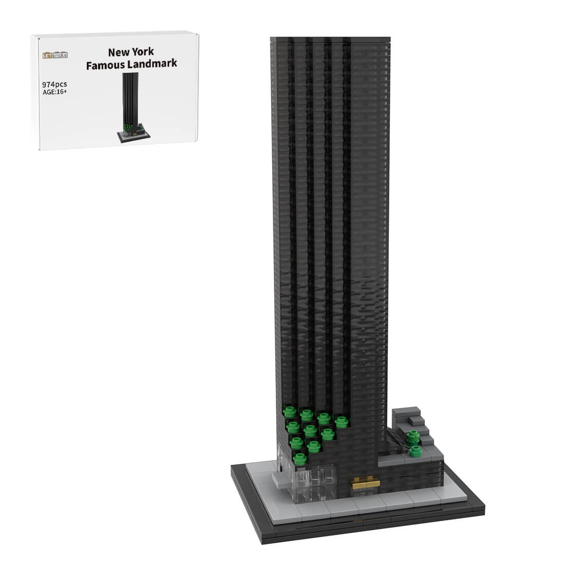 MOC-211277 1/800 Scale Famous NewYork Landmark Architecture Street Scene Building Blocks Set (974PCS) by SPBrix