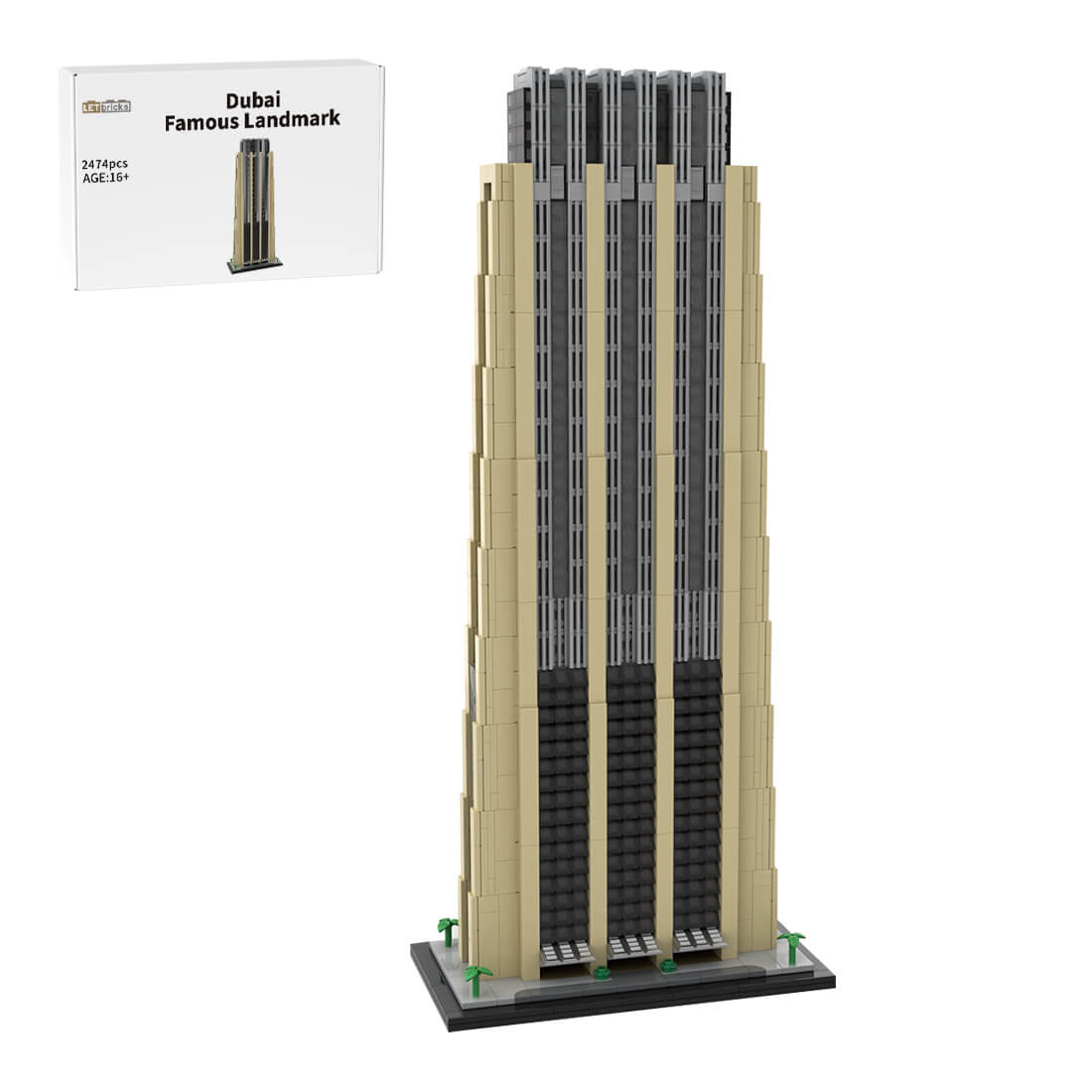 MOC-227859 1/800 Scale Famous Dubai Landmark Architecture Street Scene Building Blocks Set (2474PCS) by SPBrix
