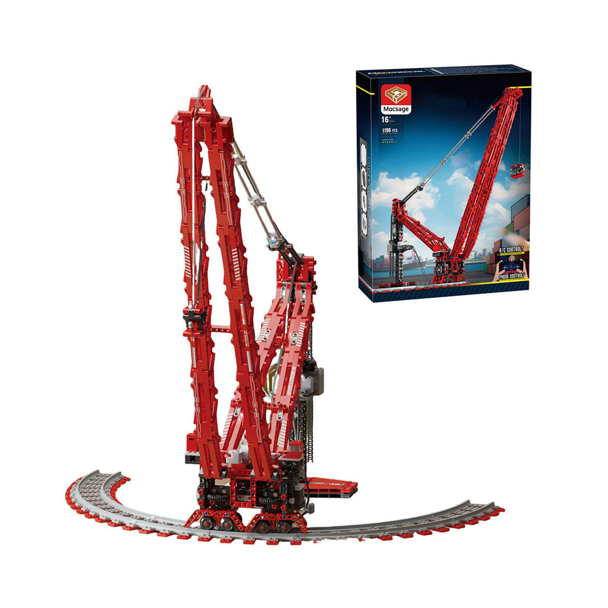 Mocsage Circular Track Crane Building Blocks Set (Dynamic Version/1196PCS)