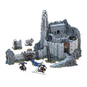MOC-234842 & MOC-228790 & MOC-234276 Medieval Sci-Fi Film Fortress Valley Scene Helms Deep Building Blocks by Sebastian Brueckner