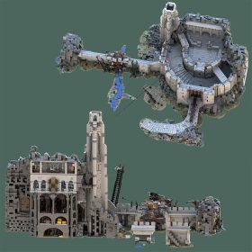 MOC-234842 & MOC-228790 & MOC-234276 Medieval Sci-Fi Film Fortress Valley Scene Helms Deep Building Blocks by Sebastian Brueckner
