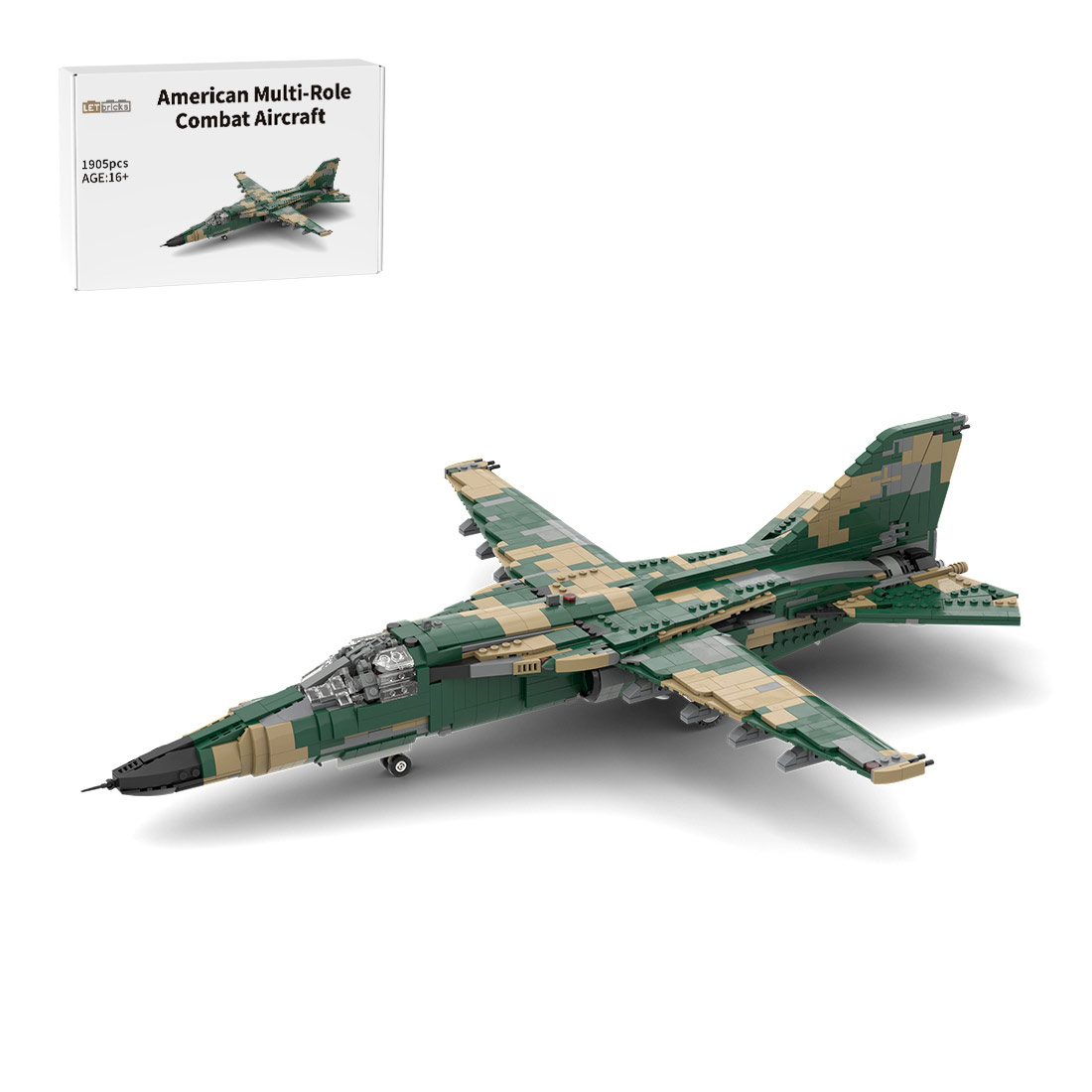 MOC-186349 1/35 Scale F-111 Aardvark Aircraft Building Blocks Set (1905PCS) by DarthDesigner